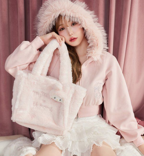  「【マイメロディ／クロミコラボ】チャーム付きファーミニトートバッグ」|ショルダー・メッセンジャー|