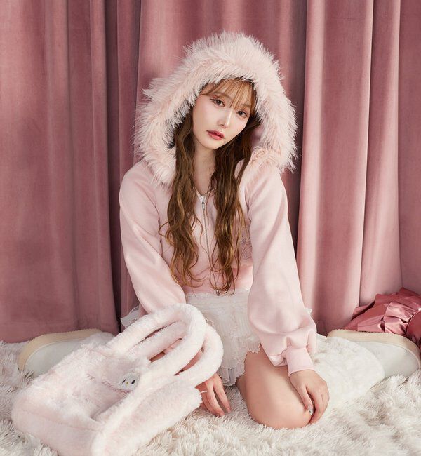  「【マイメロディ／クロミコラボ】チャーム付きファーミニトートバッグ」|ショルダー・メッセンジャー|