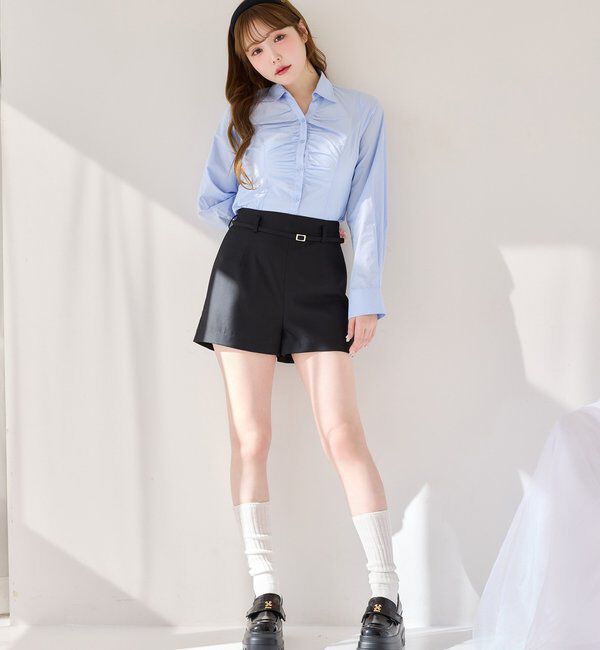  「ベルト付きショートパンツ【セットアップ可能】」|その他|