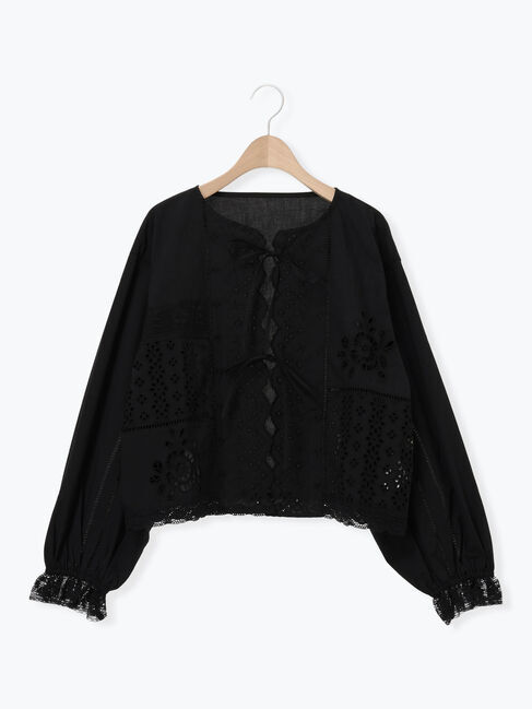 Samansa Mos2「レースパッチワークブラウス」|シャツ・ブラウス|