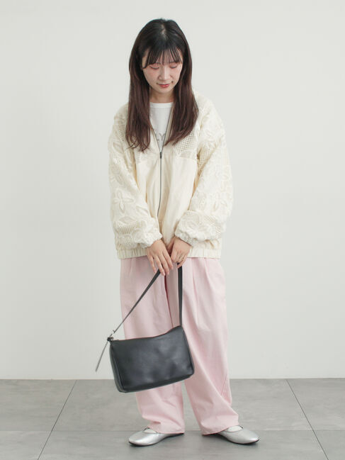 Samansa Mos2「切り替えレースブルゾン」|ブルゾン・スタジャン|