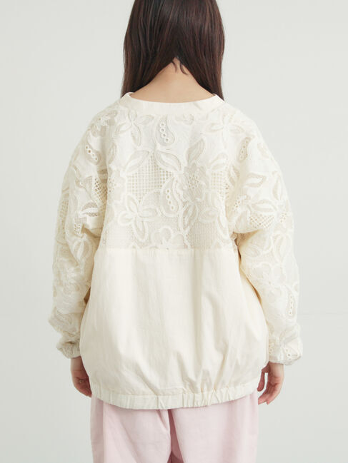 Samansa Mos2「切り替えレースブルゾン」|ブルゾン・スタジャン|