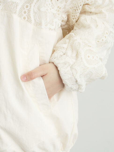 Samansa Mos2「切り替えレースブルゾン」|ブルゾン・スタジャン|