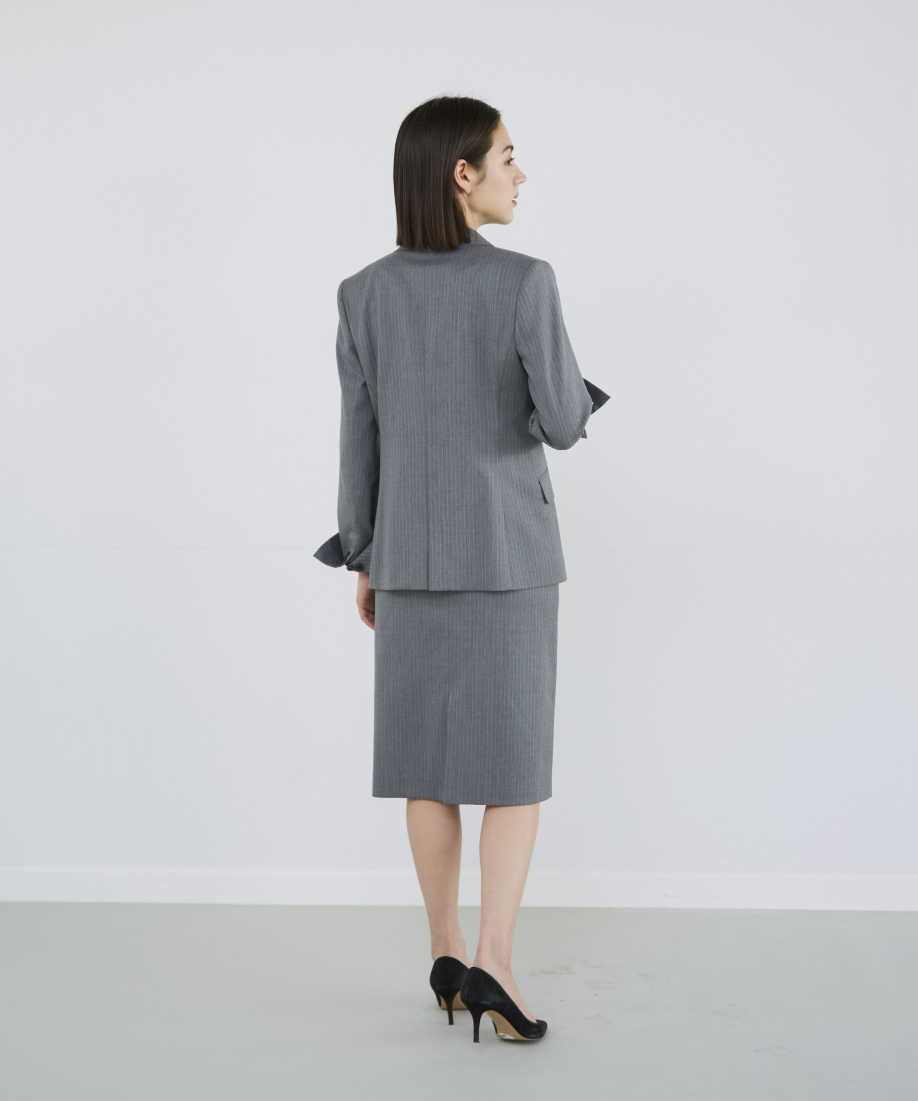 INED「シルクウールタイトスカート」|タイト|