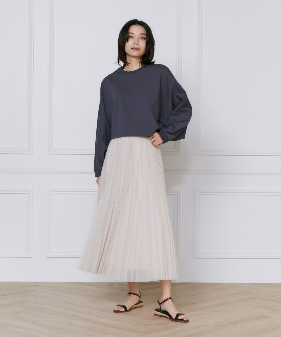 INED「チュールプリーツスカート」|スカート|