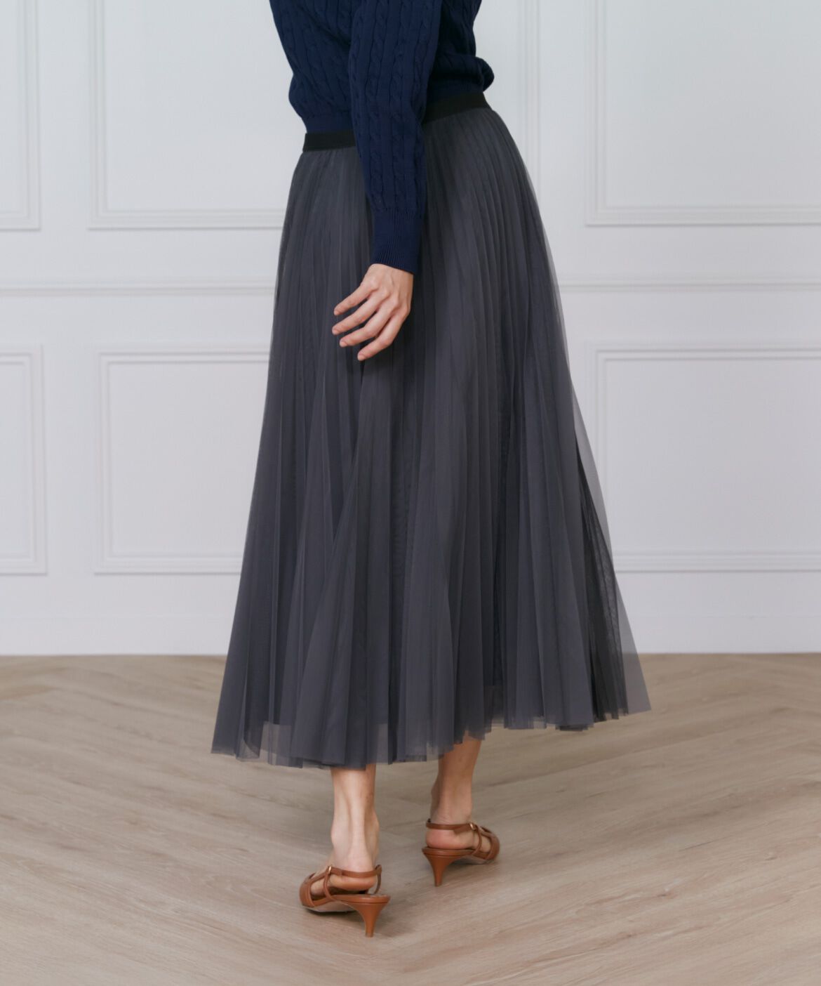 INED「チュールプリーツスカート」|スカート|