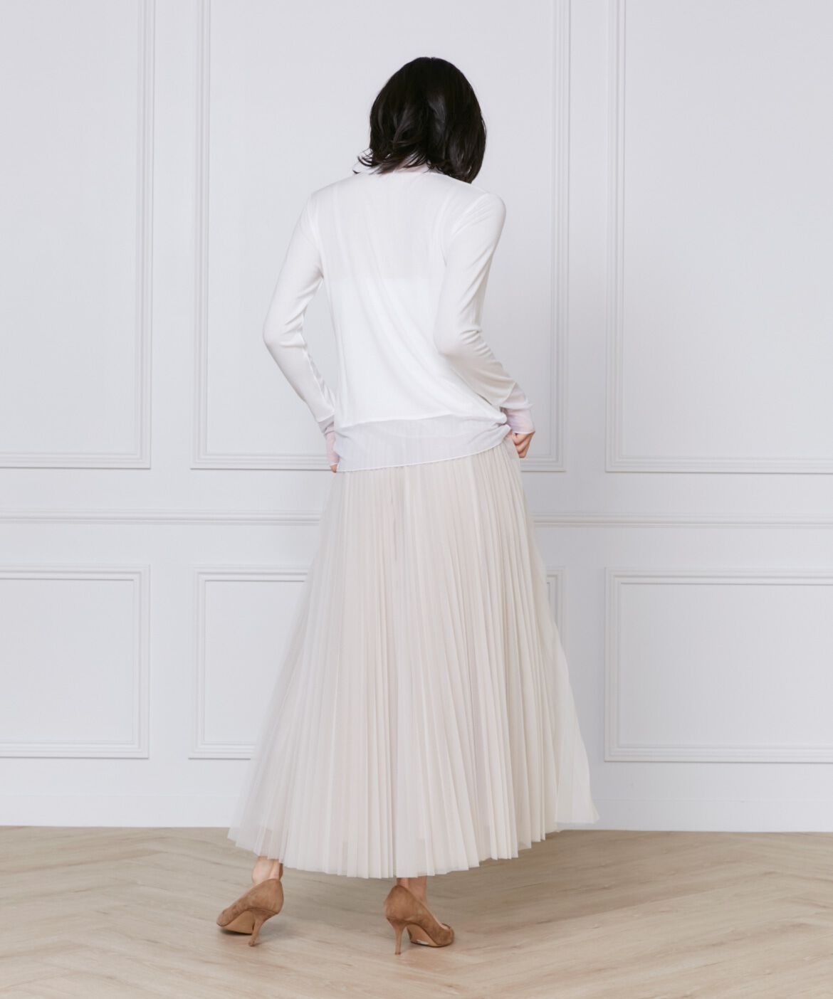 INED「チュールプリーツスカート」|スカート|