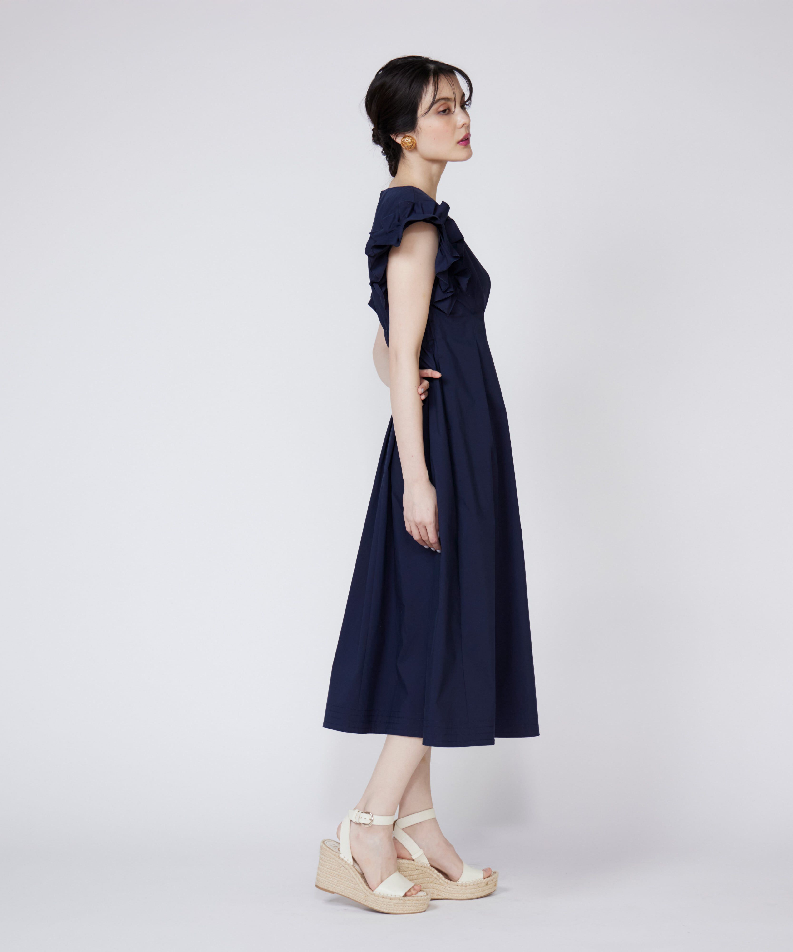 Maglie le cassetto「フリルスリーブワンピース」|ワンピース|