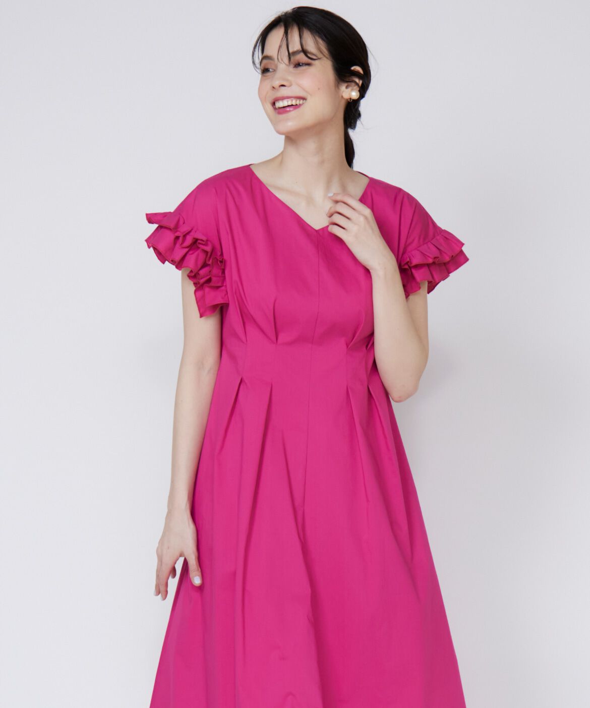 Maglie le cassetto「フリルスリーブワンピース」|ワンピース|