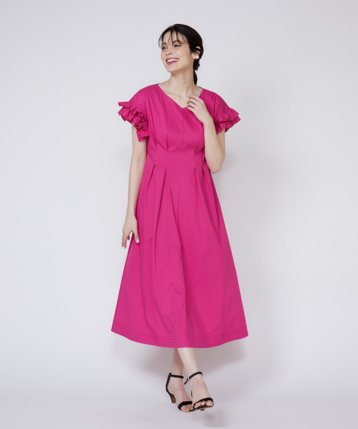 Maglie le cassetto「フリルスリーブワンピース」|ワンピース|