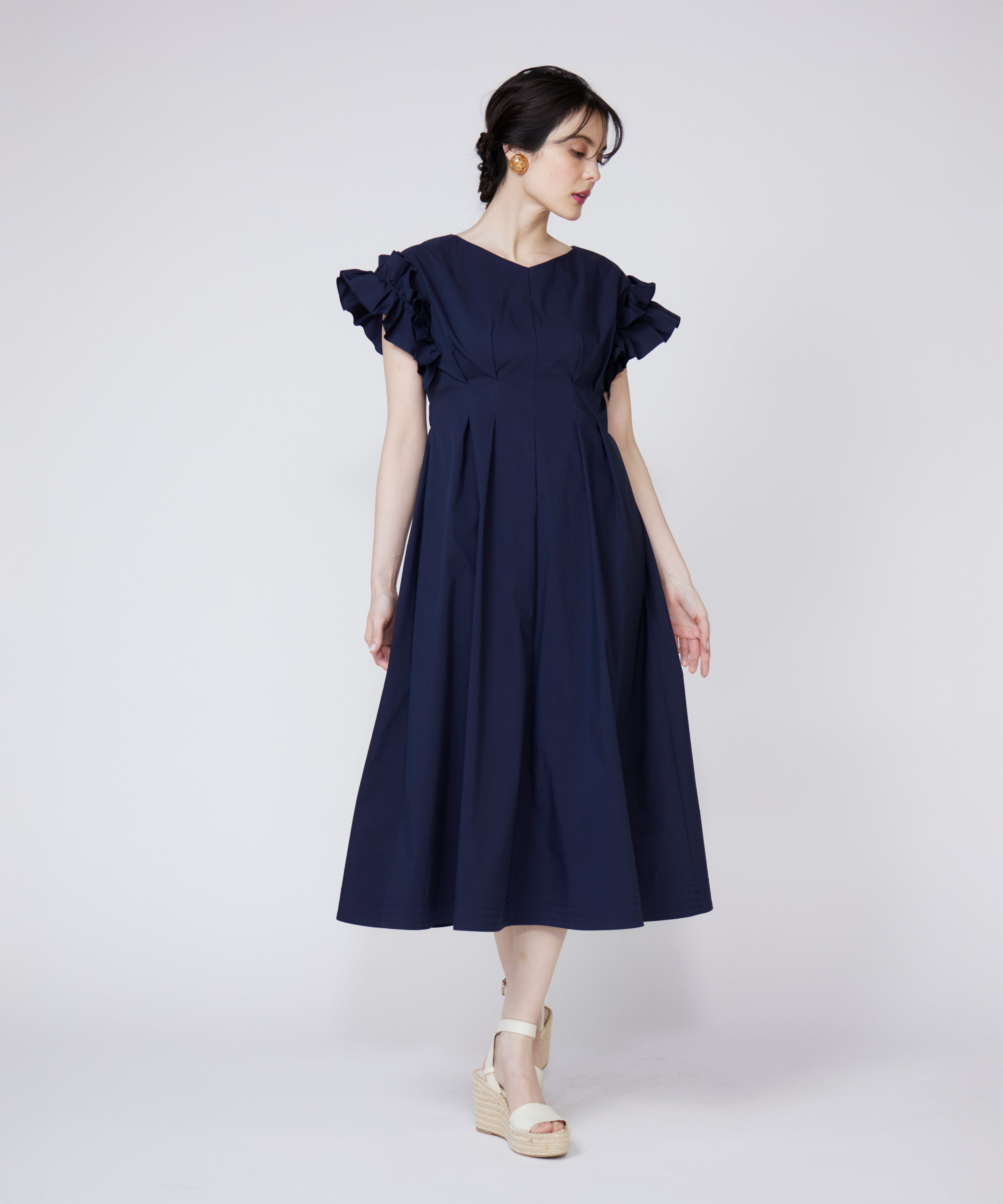 Maglie le cassetto「フリルスリーブワンピース」|ワンピース|