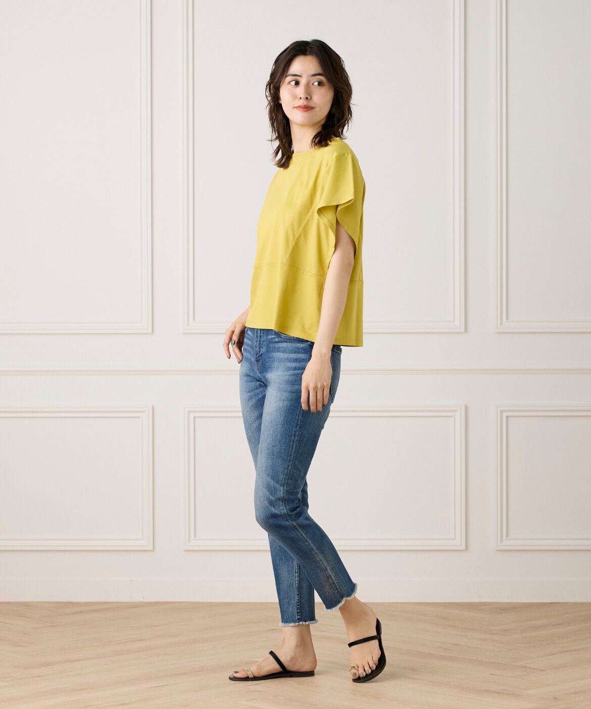 7-IDconcept.「《大きいサイズ》ハンカチスリーブプルオーバー《接触冷感》」|Tシャツ・カットソー|