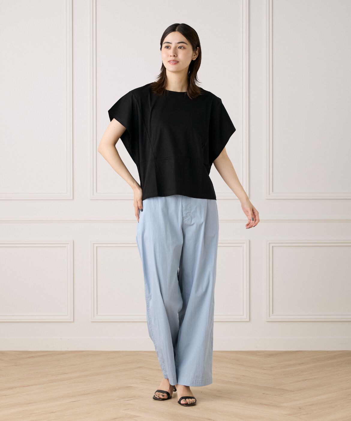 7-IDconcept.「《大きいサイズ》ハンカチスリーブプルオーバー《接触冷感》」|Tシャツ・カットソー|