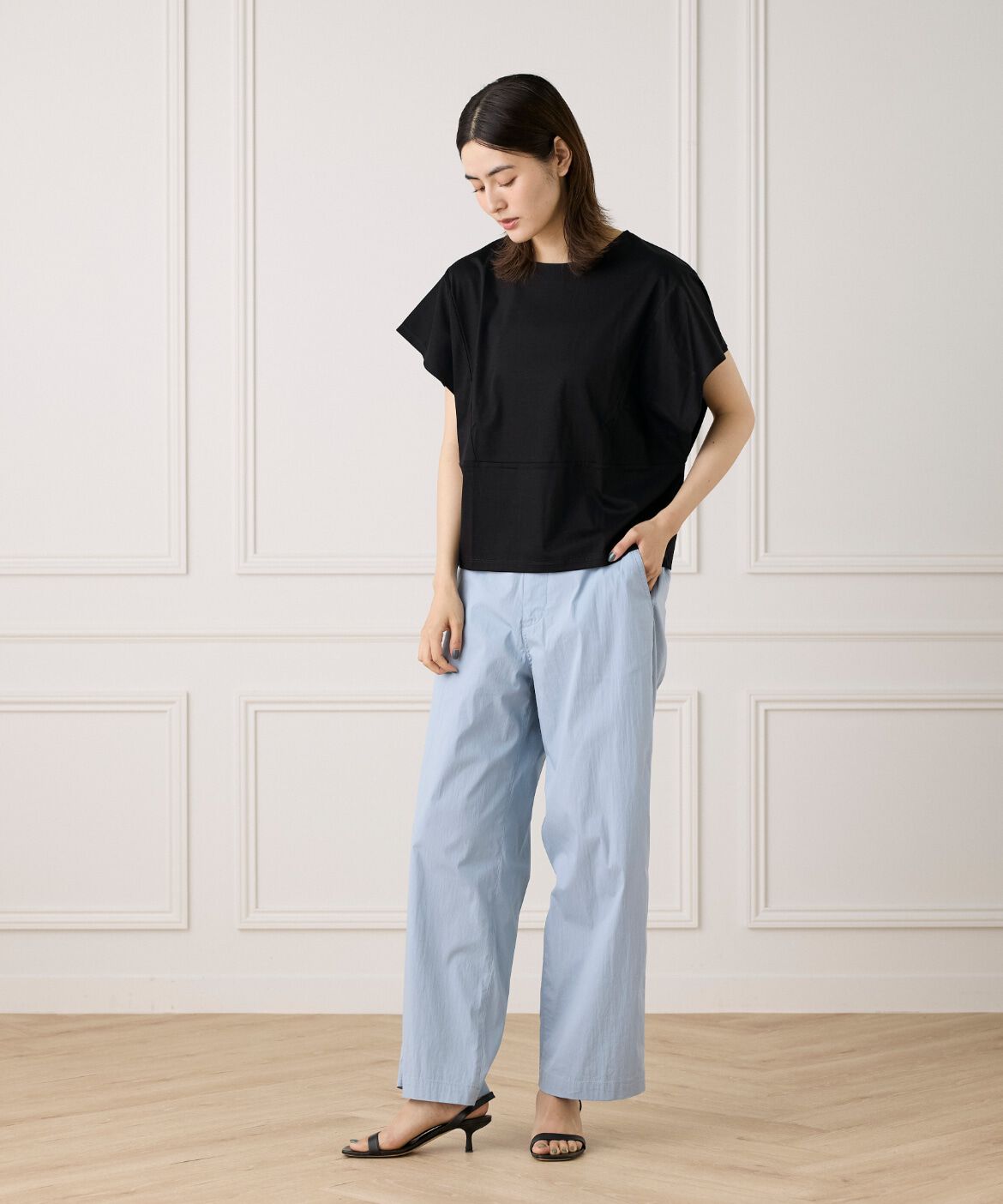 7-IDconcept.「《大きいサイズ》ハンカチスリーブプルオーバー《接触冷感》」|Tシャツ・カットソー|