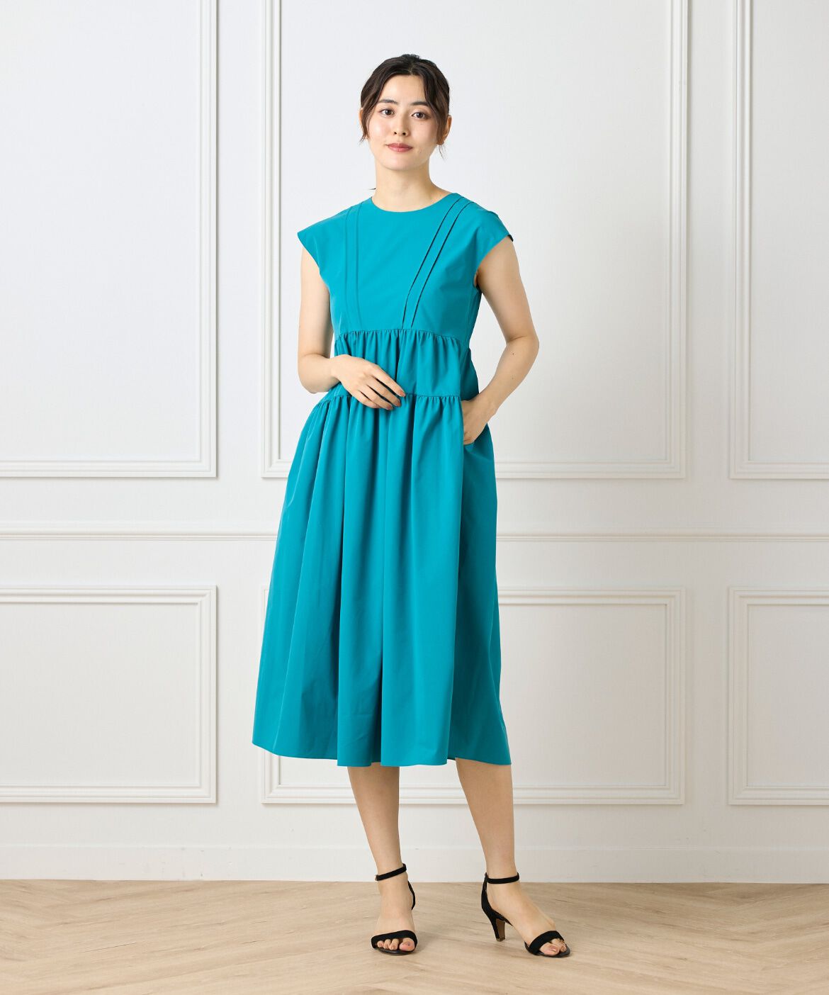 Maglie le cassetto「タックフレンチティアードワンピース」|ワンピース|