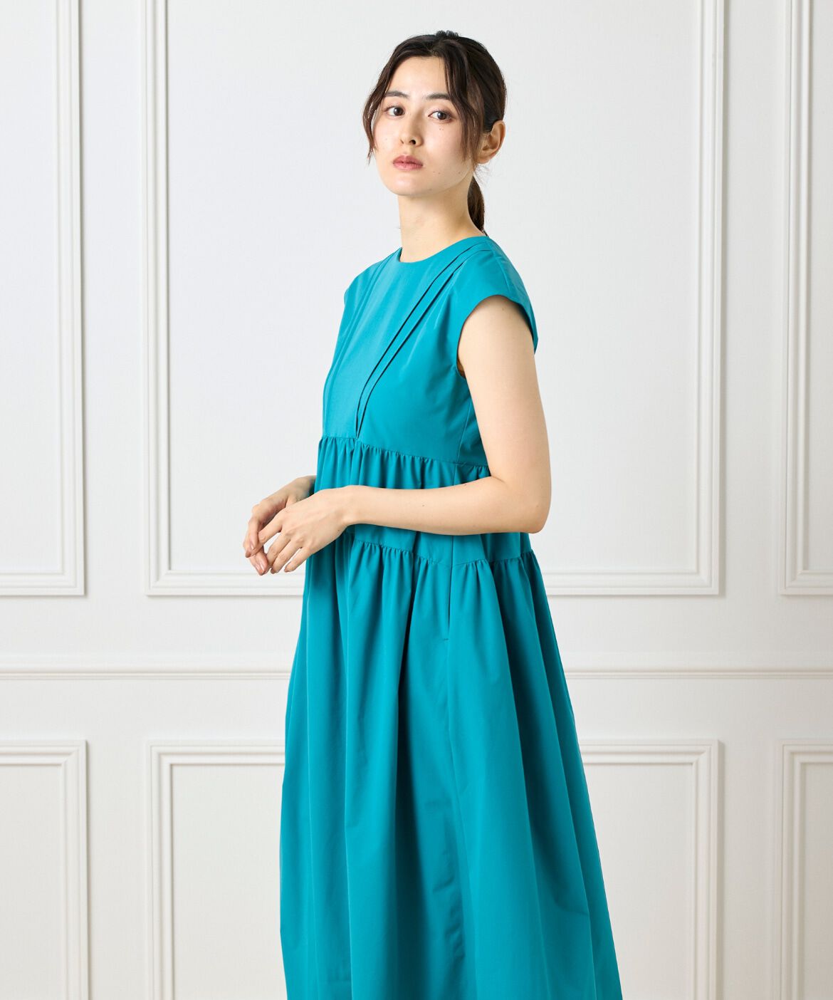 Maglie le cassetto「タックフレンチティアードワンピース」|ワンピース|ターコイズブ 5