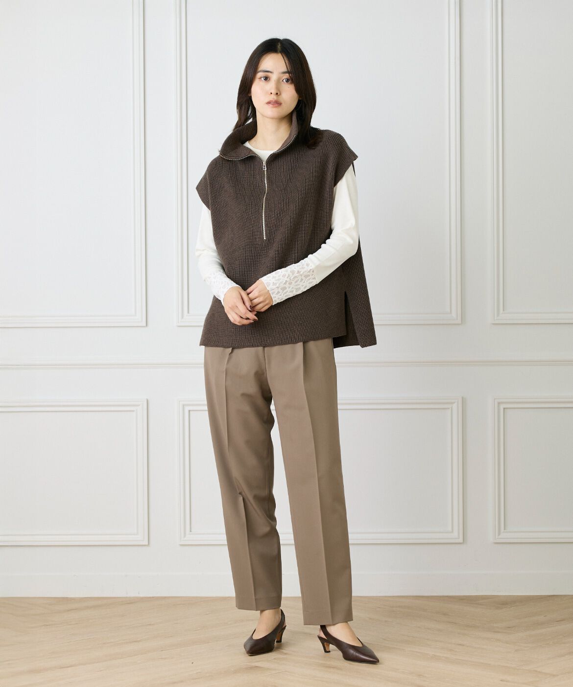 DAY by DAY it&rsquo;s international「タックテーパードパンツ《TRストレッチ》」|スラックス|