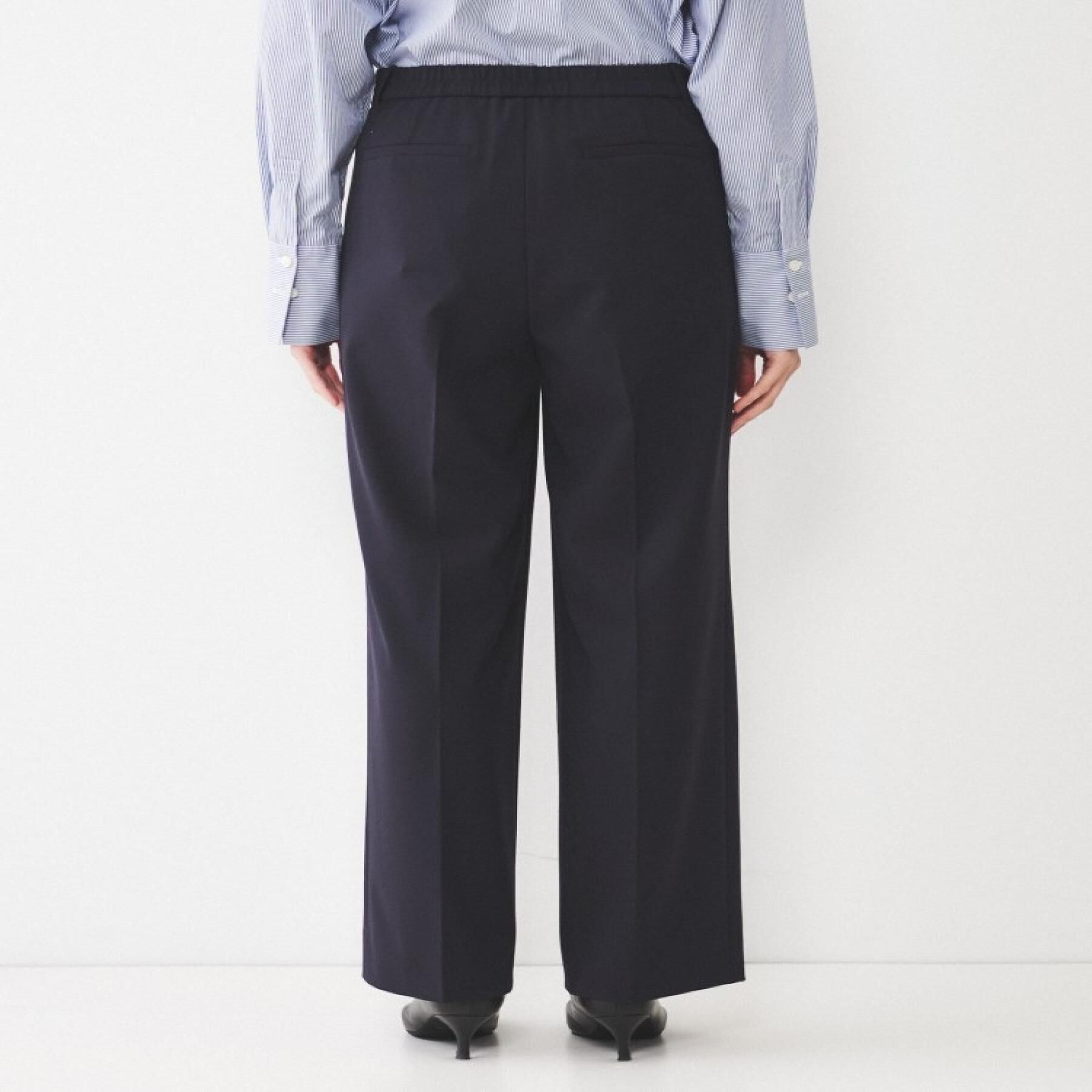 UNTITLED「【後ろウエストゴム/きれいめ】ストレッチ ワイドパンツ」|その他|