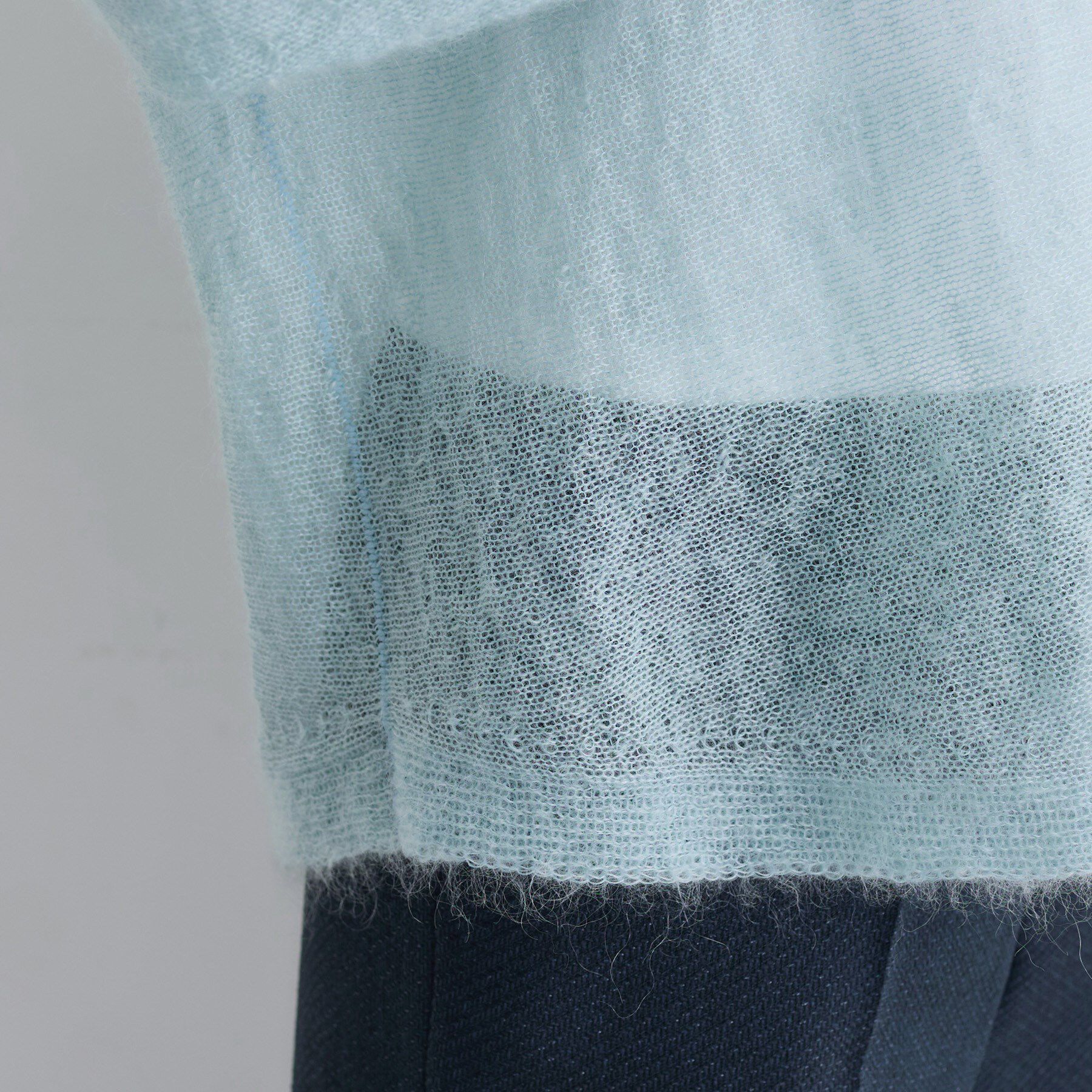 INDIVI「【キッドモヘヤ素材】ラウンドヘムニット」|ニット・セーター|