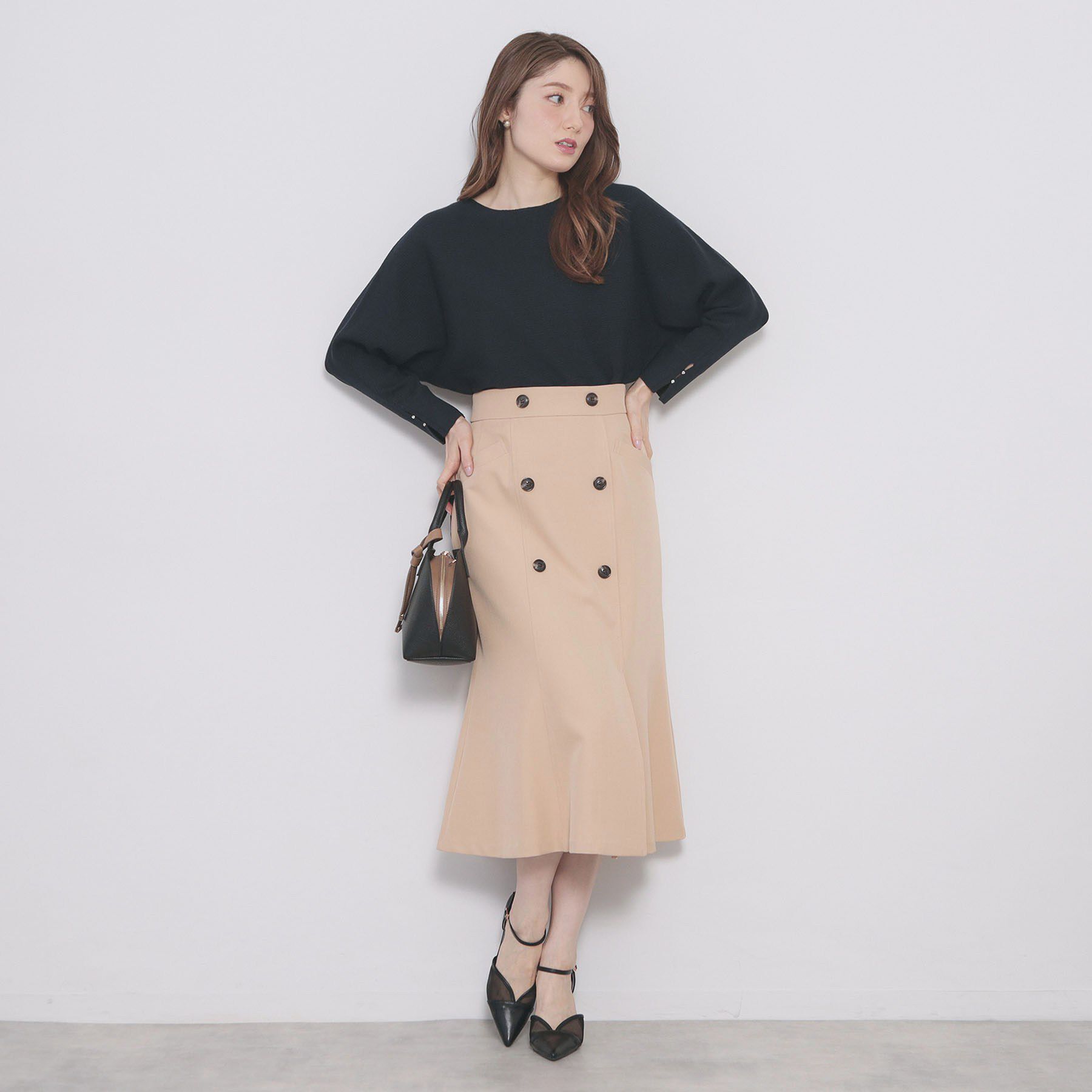 index「ドルマンリブニット【洗濯機OK/抗ピル】」|ニット・セーター|