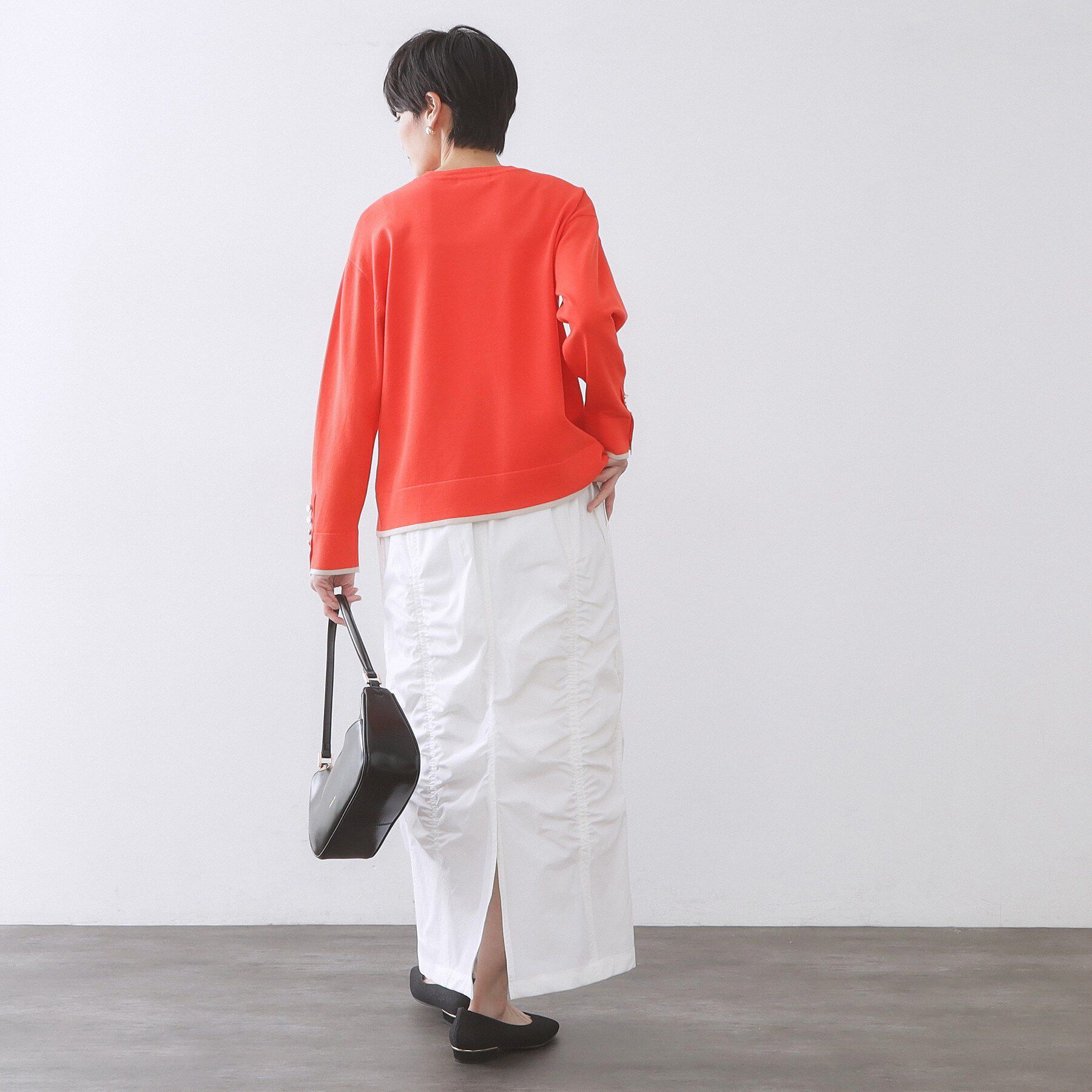 OPAQUE.CLIP「金ボタン使いリラクシーニット【洗濯機OK】」|ニット・セーター|