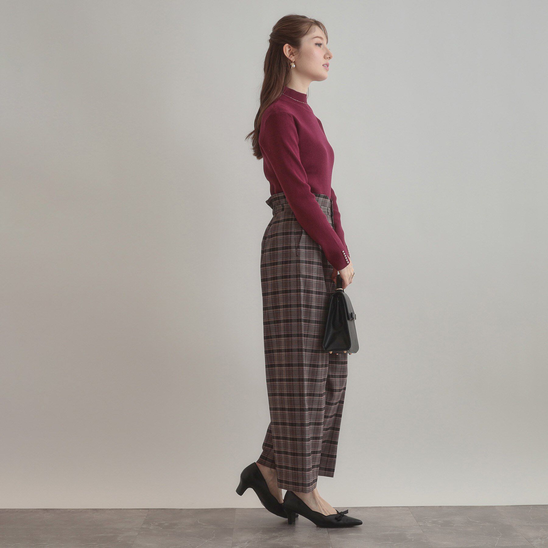 Couture broach「【多機能・フェミニン】パール調リブニット」|ニット・セーター|