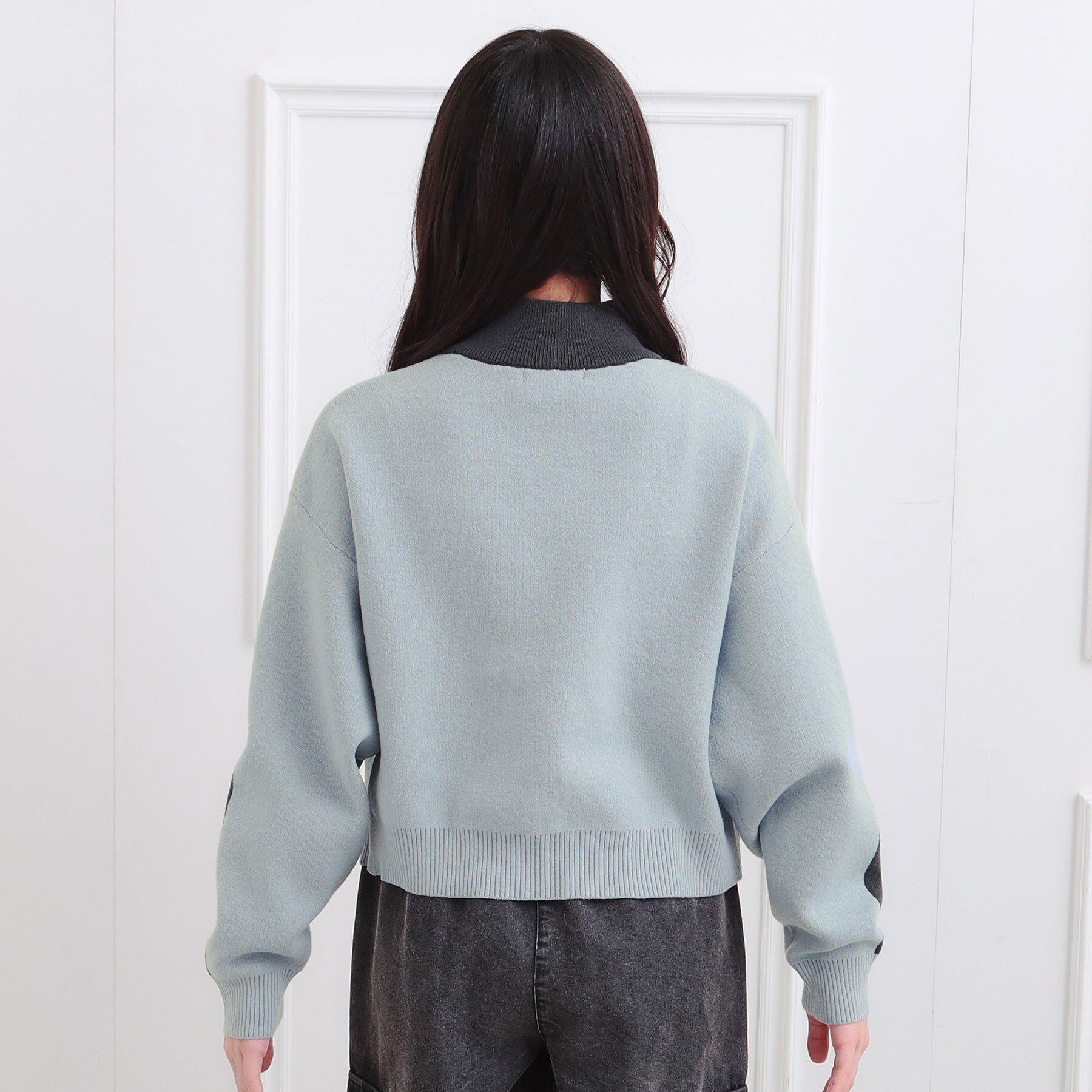 PINK-latte「もちもちハーフZIPニットプルオーバー」|ニット・セーター|