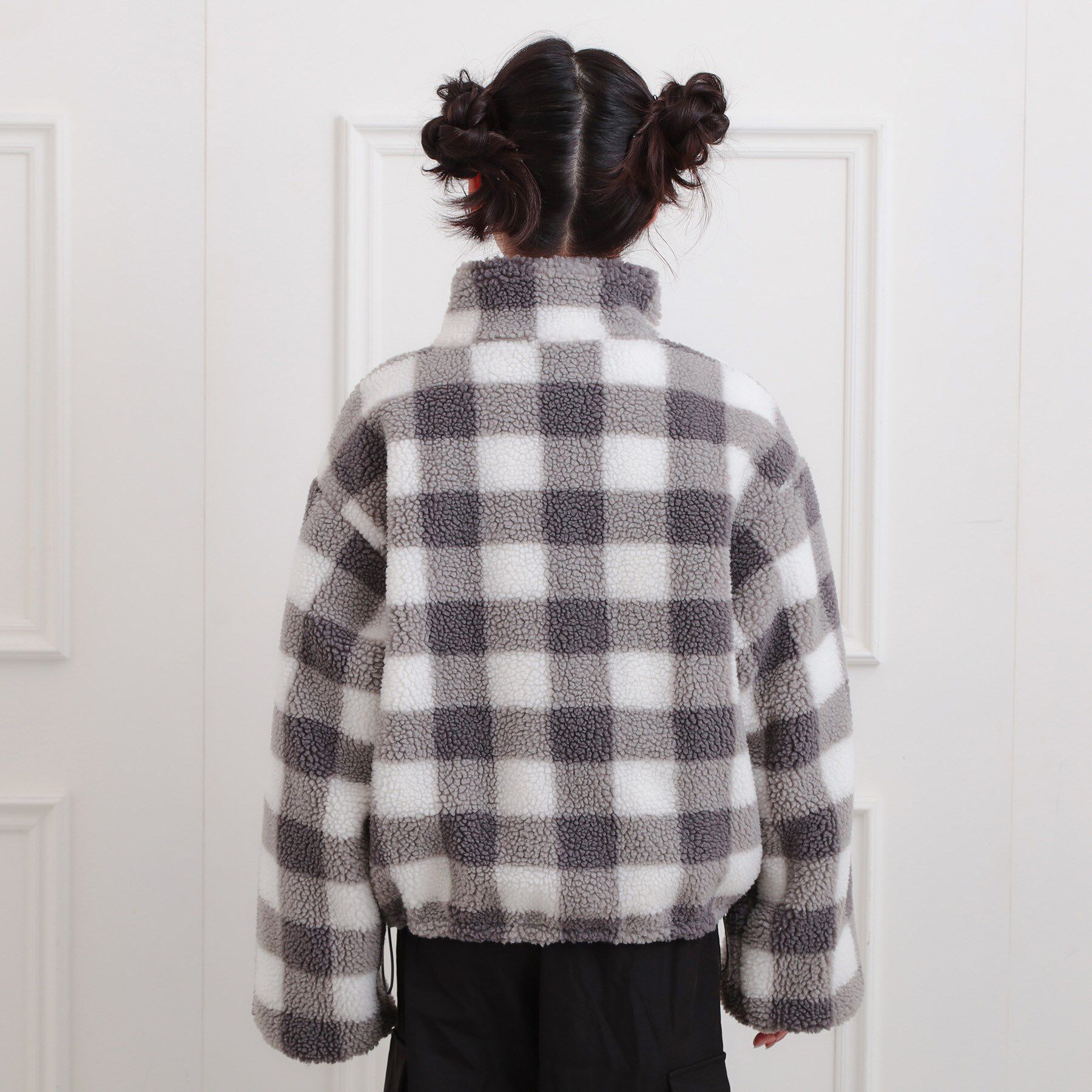 PINK-latte「ボアリバーシブルブルゾン」|ブルゾン・スタジャン|