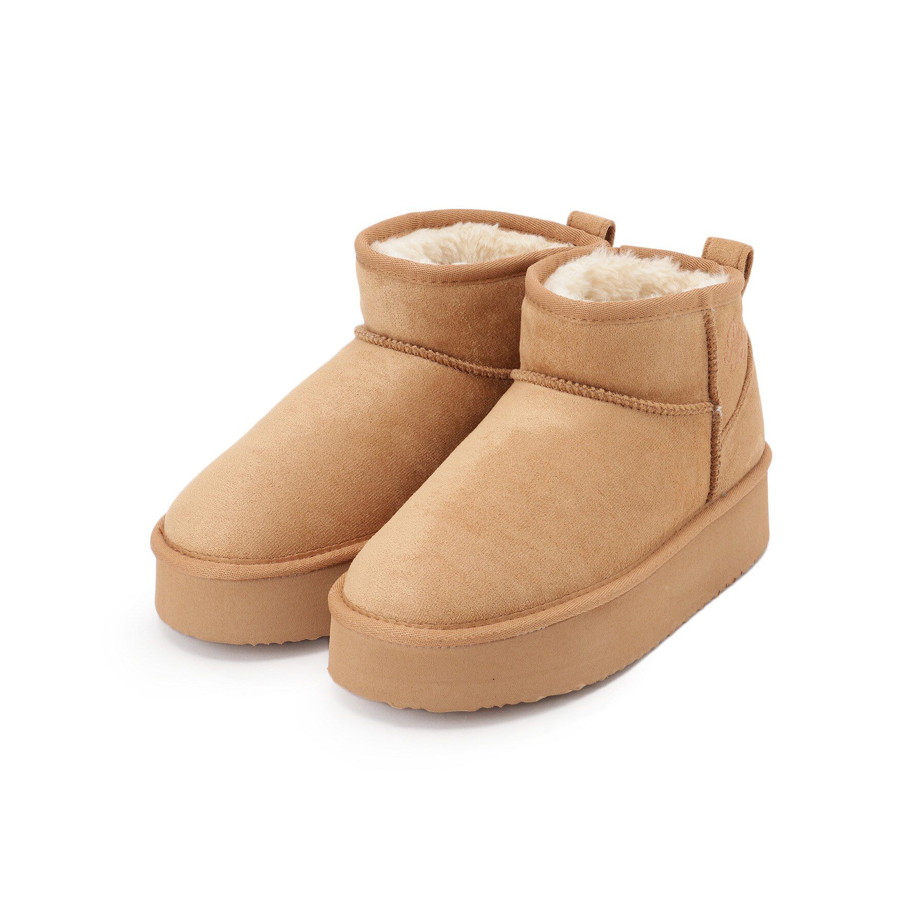 PINK-latte「フェイクムートンブーツ」|ショートブーツ|