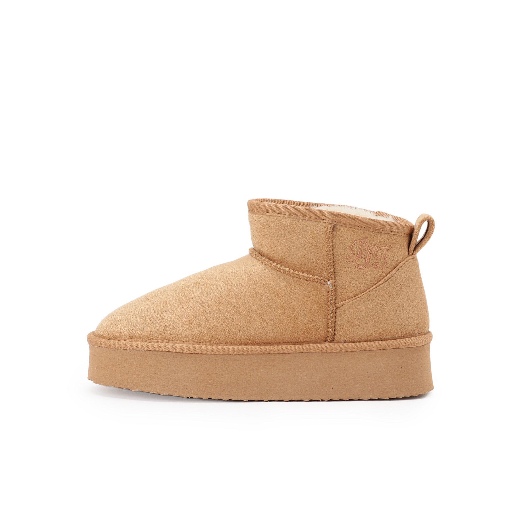 PINK-latte「フェイクムートンブーツ」|ショートブーツ|