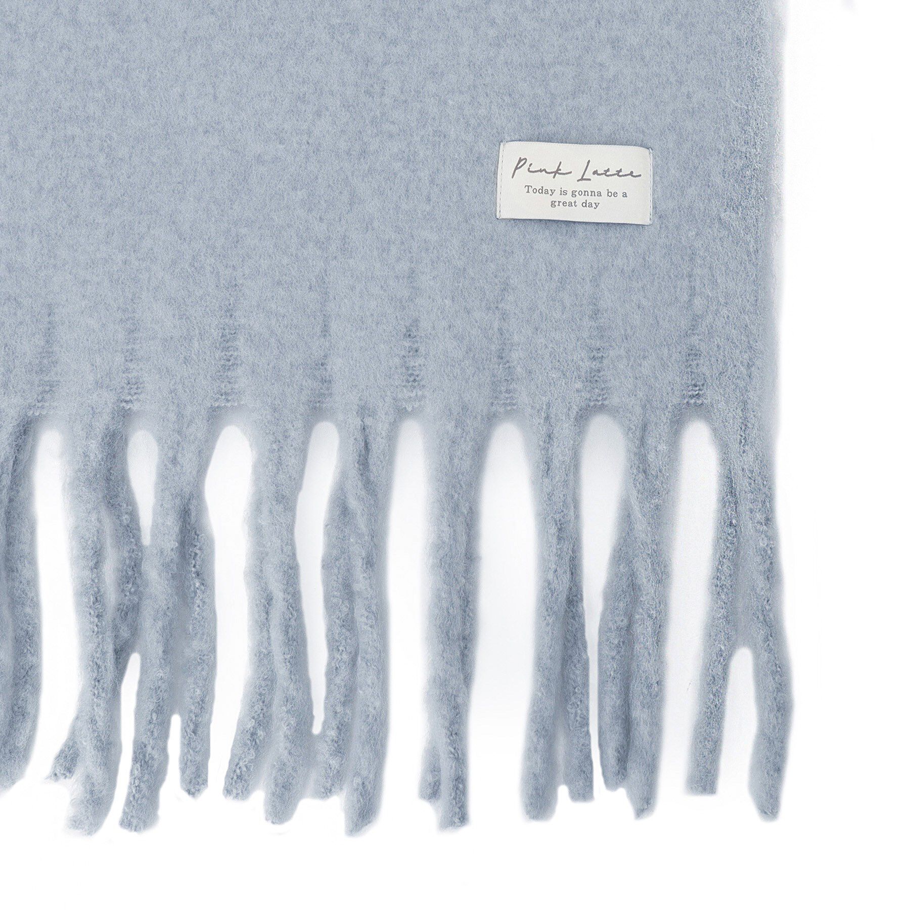 PINK-latte「ボリュームフリンジストール」|マフラー|