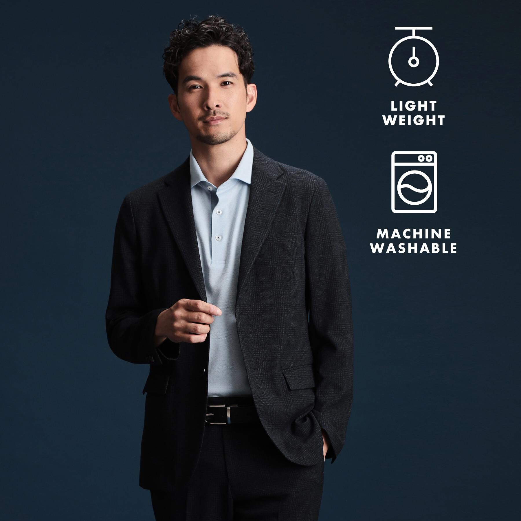 THE SHOP TK「AVANT AIR メッシュジャケット セットアップ可 ／ 洗える ／ ストレッチ ／ シワになりに」|テーラードジャケット|ネイビー(294)