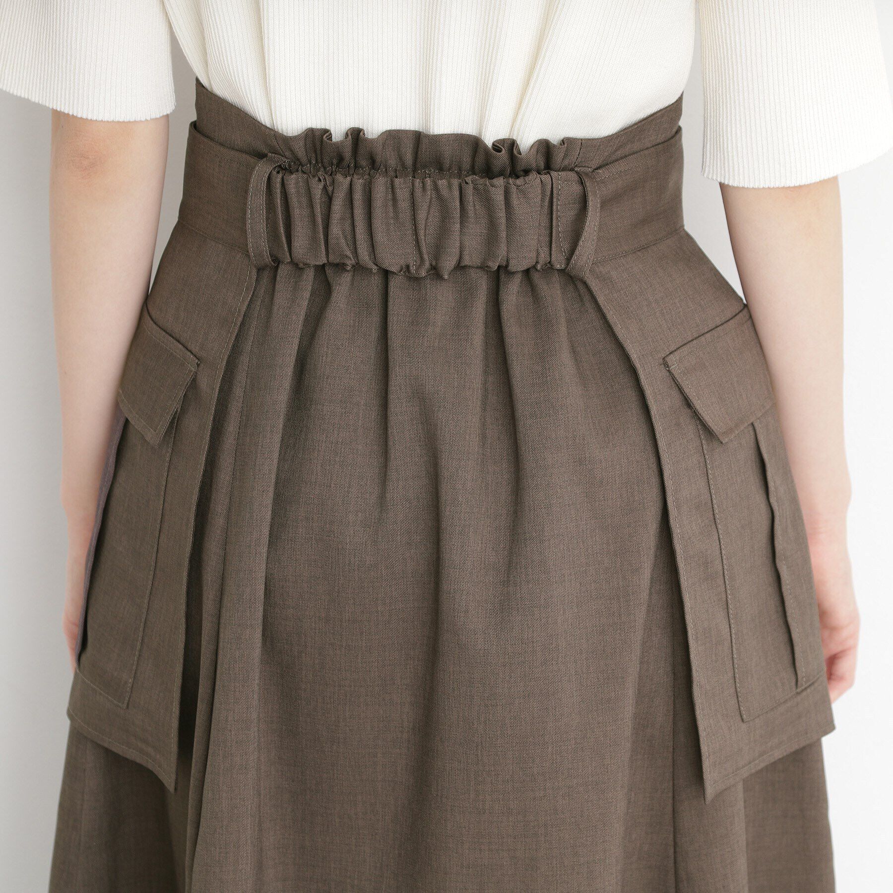 THE SHOP TK「フラップベルト付きスカート【洗える】」|スカート|