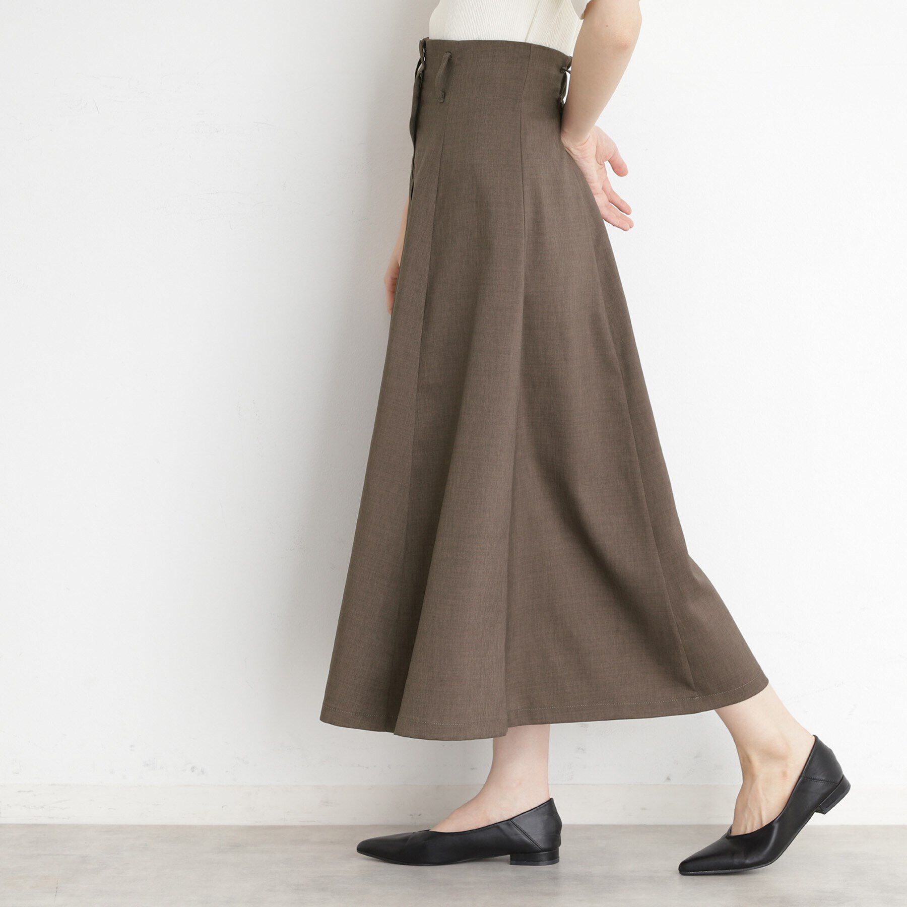 THE SHOP TK「フラップベルト付きスカート【洗える】」|スカート|