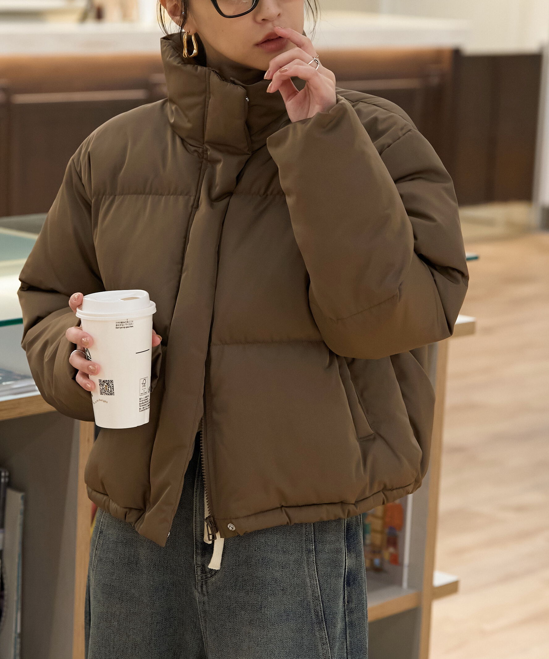  「スタンドショート中綿ブルゾン」|ブルゾン・スタジャン|