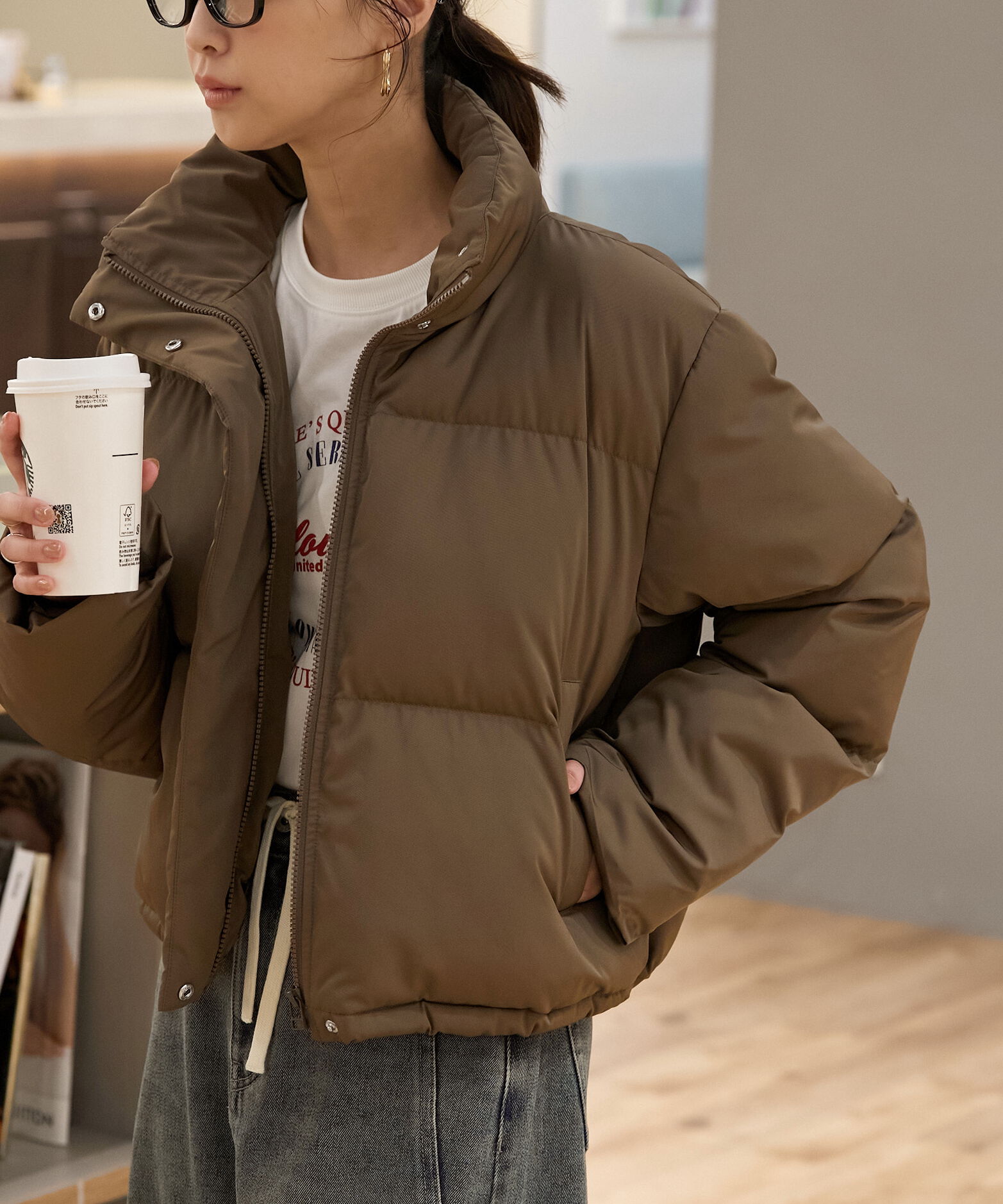  「スタンドショート中綿ブルゾン」|ブルゾン・スタジャン|