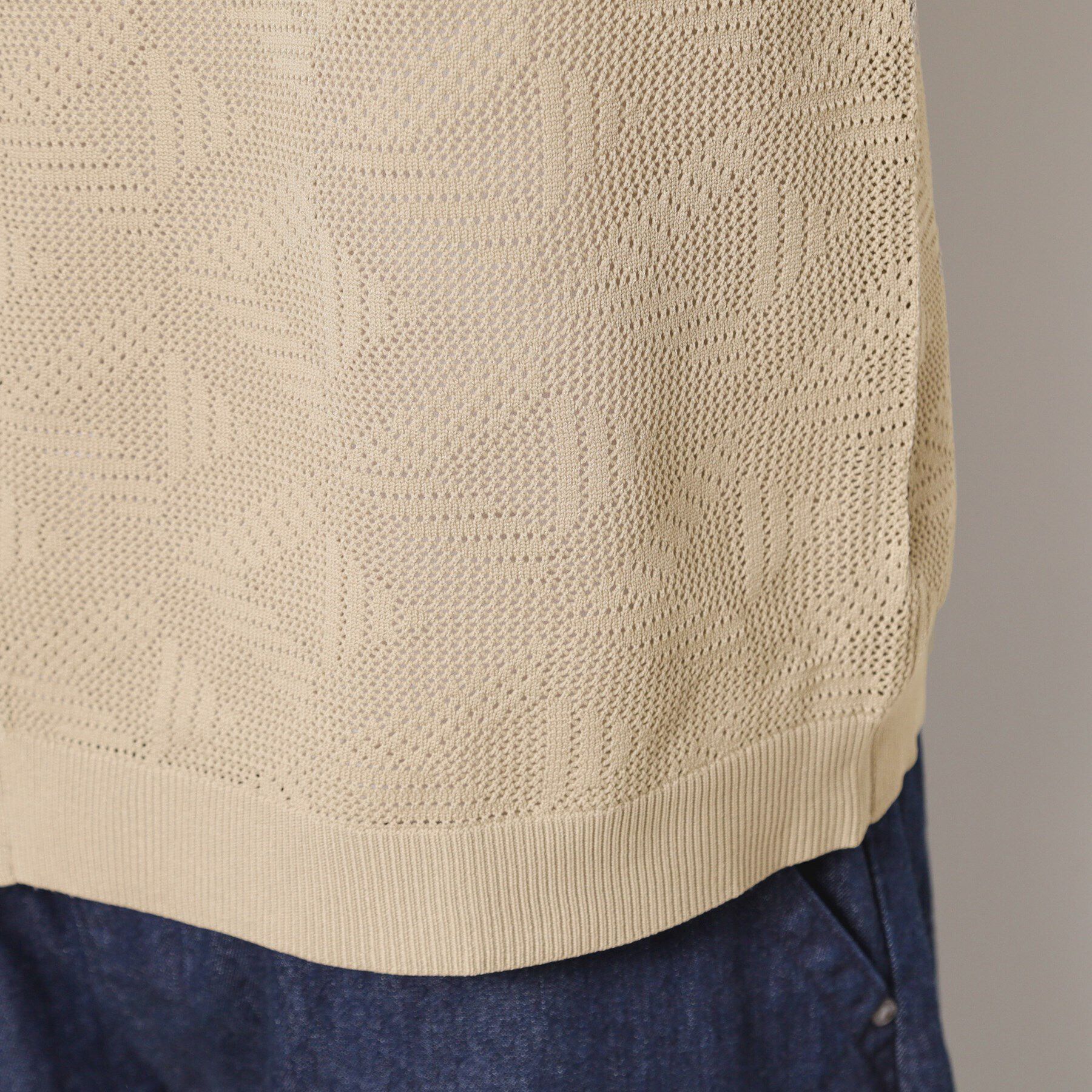 Dessin「【UV・洗える】透け柄ニットカーディガン」|カーディガン|