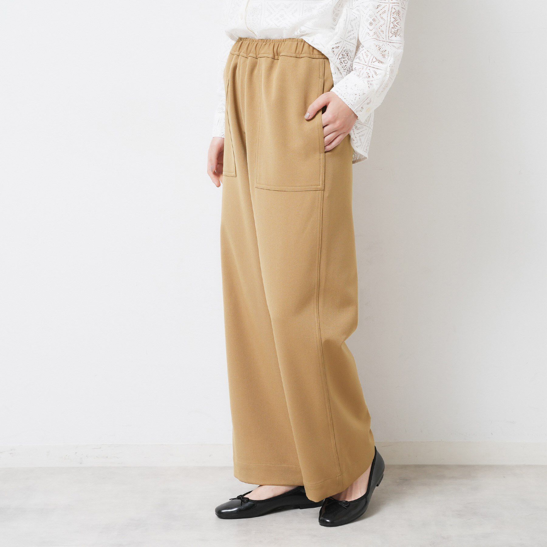 Dessin「【ウエストゴム/洗える】ツイルセミワイドパンツ」|その他|
