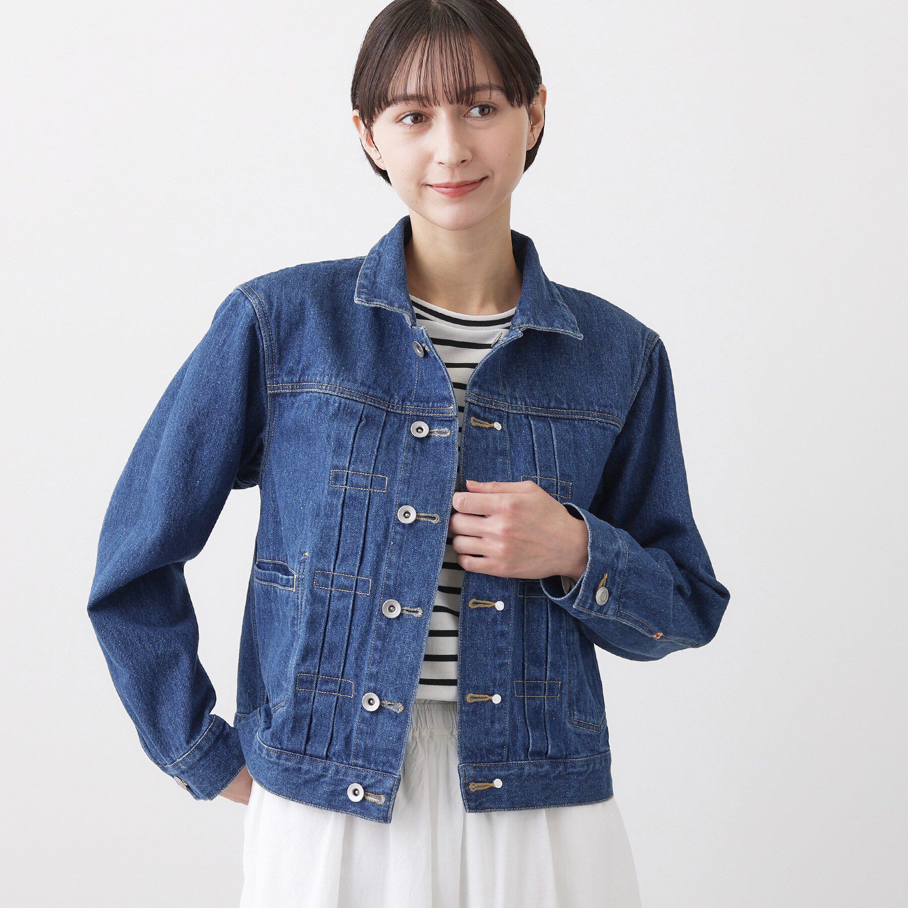 Dessin「【ユニセックス/2WAY】リバーシブルデニムジャケット」|デニムジャケット|