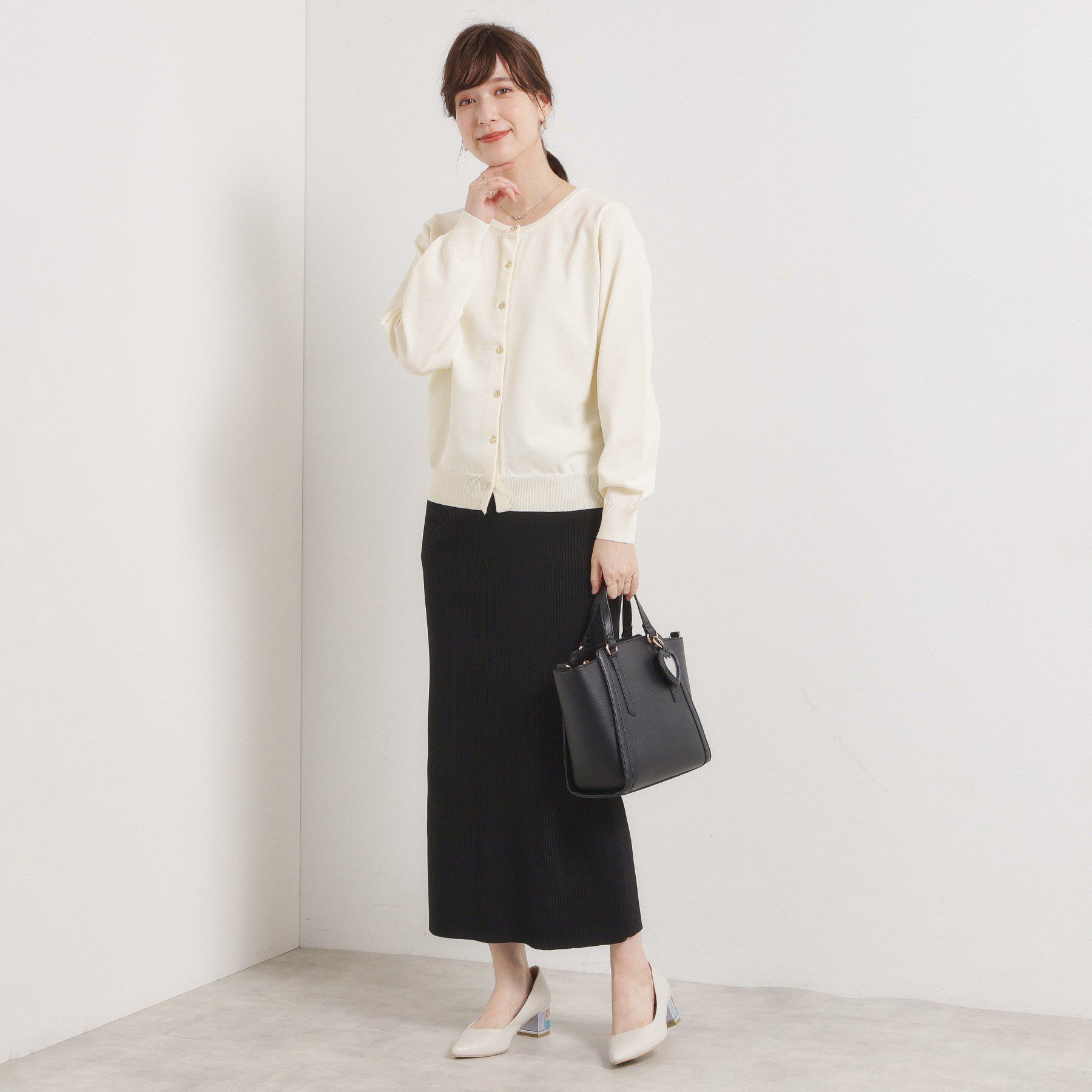 ITS&rsquo;DEMO「【縮みに強い／洗濯機OK】クルーニットカーディガン」|カーディガン|