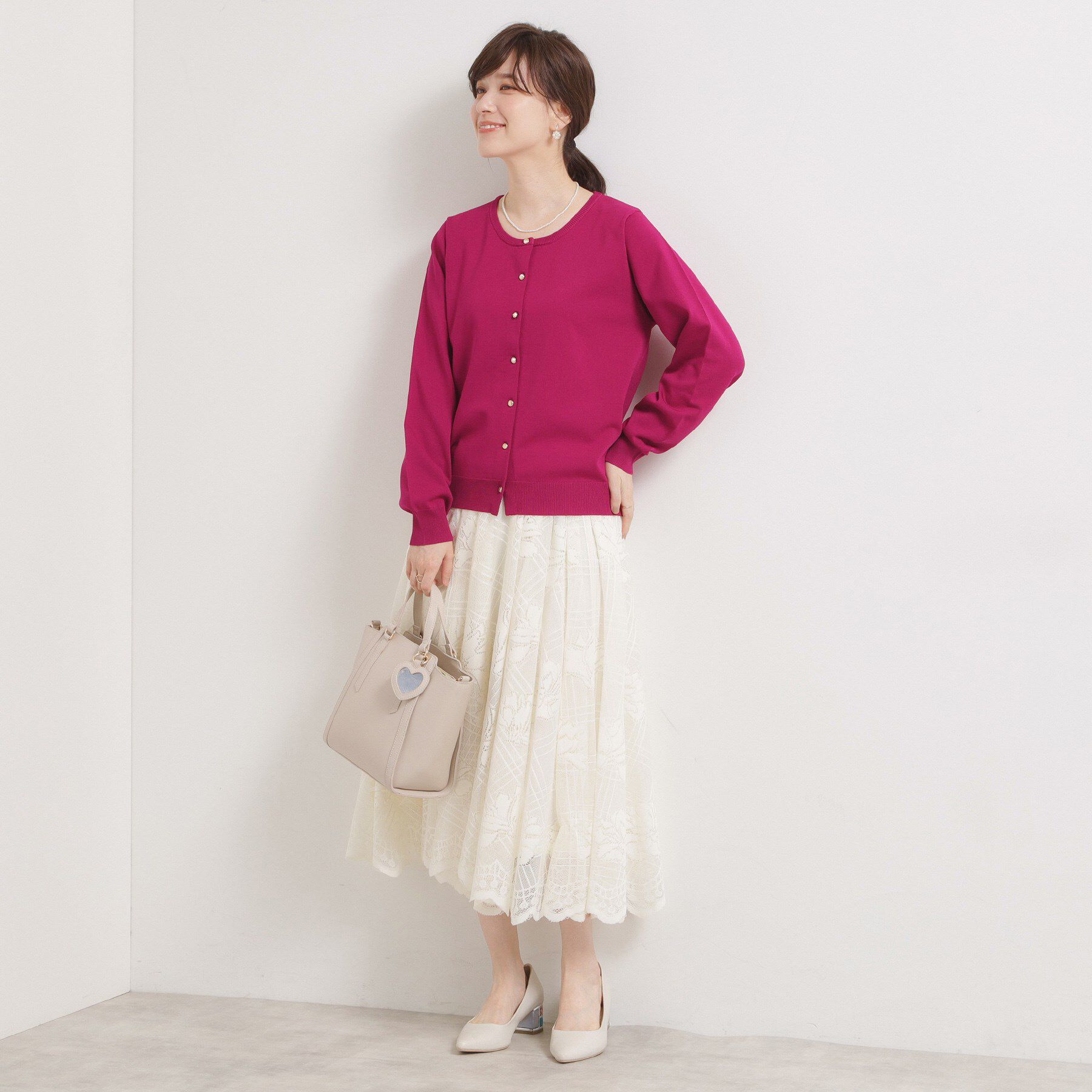 ITS&rsquo;DEMO「【縮みに強い／洗濯機OK】クルーニットカーディガン」|カーディガン|