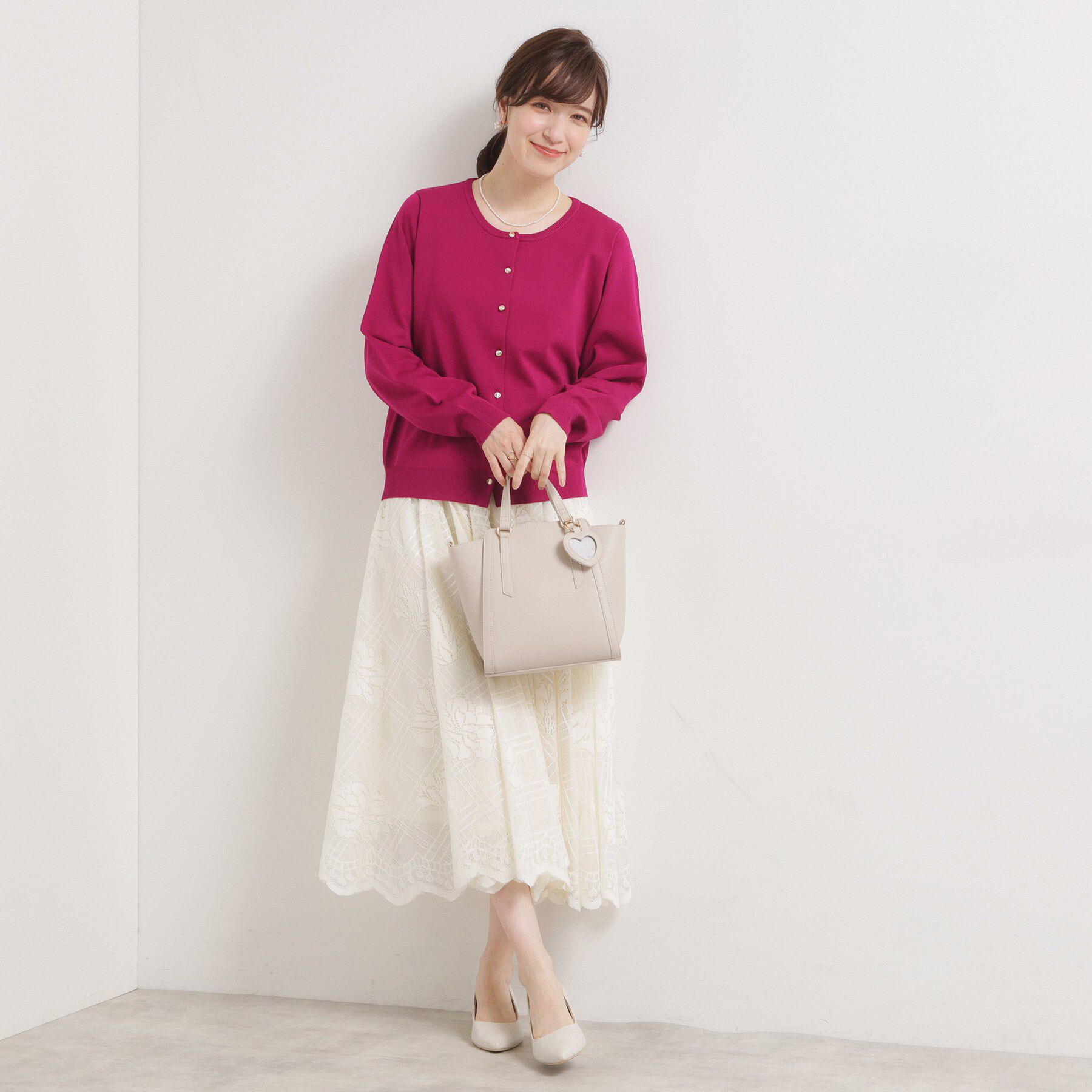 ITS&rsquo;DEMO「【縮みに強い／洗濯機OK】クルーニットカーディガン」|カーディガン|