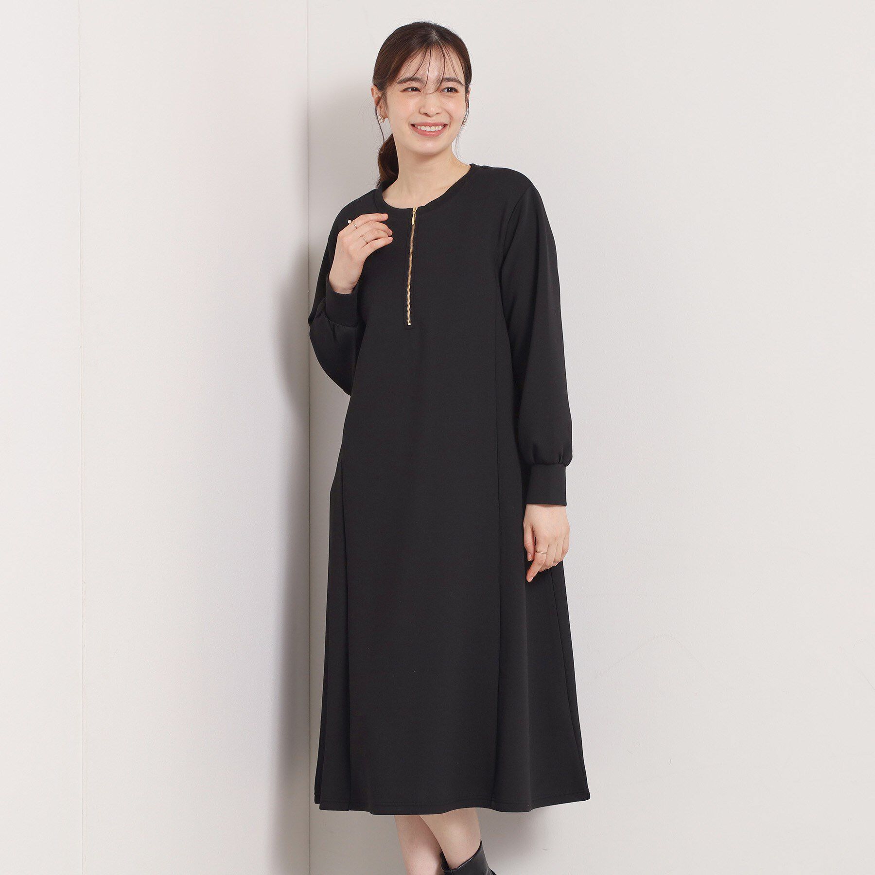 ITS&rsquo;DEMO「【洗濯機OK】フロントジップワンピース」|ワンピース|