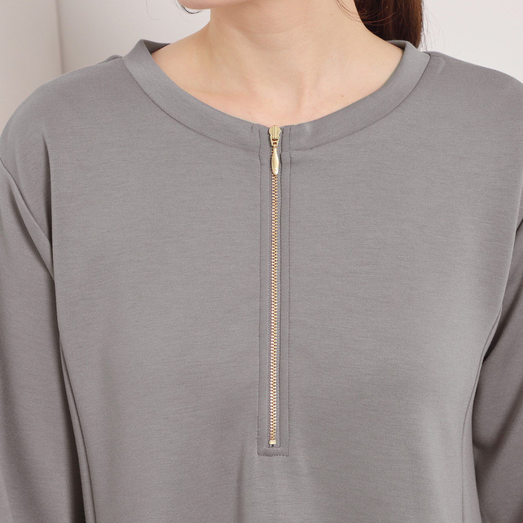 ITS&rsquo;DEMO「【洗濯機OK】フロントジップワンピース」|ワンピース|