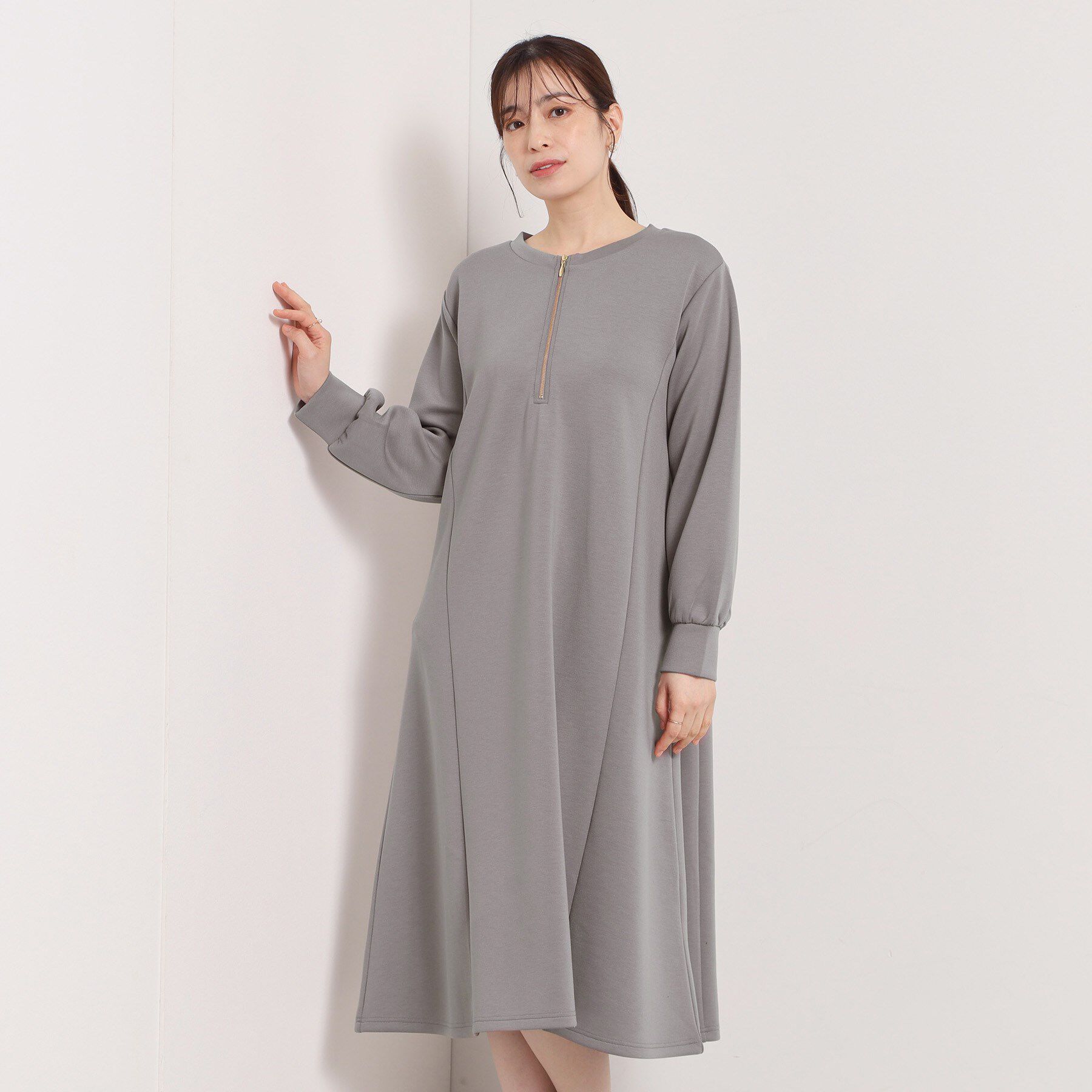 ITS&rsquo;DEMO「【洗濯機OK】フロントジップワンピース」|ワンピース|