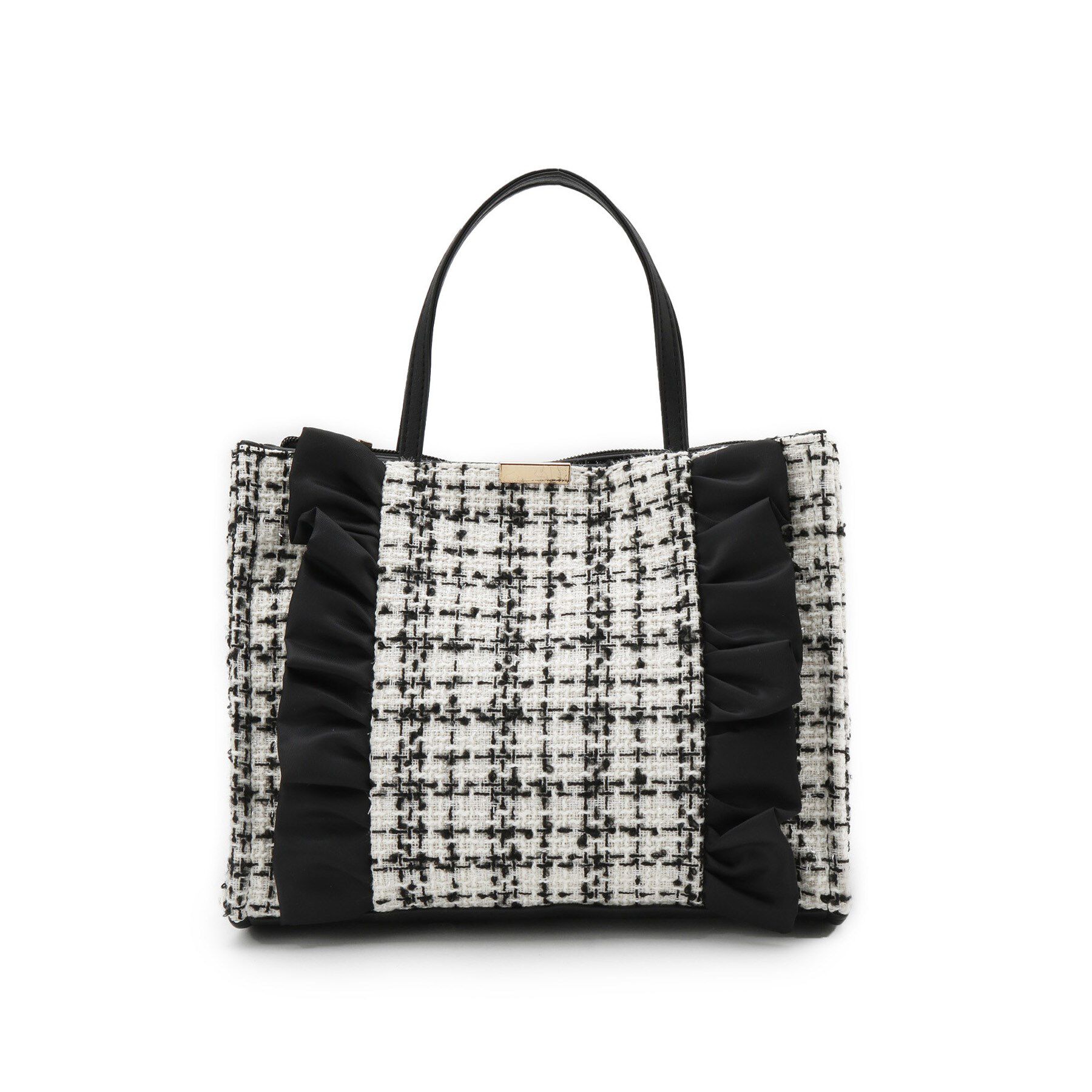 ITS&rsquo;DEMO「フリルツイードミニトート」|ハンドバッグ|