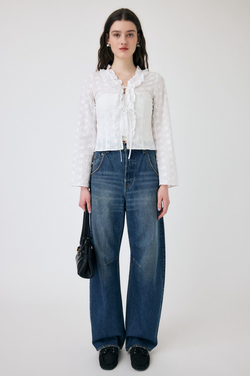 MOUSSY「FRONT TIE EYELET シャツ」|シャツ・ブラウス|