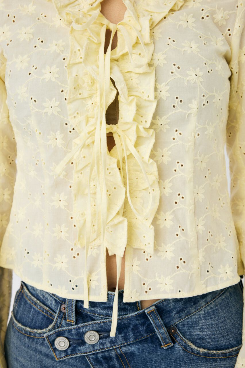 MOUSSY「FRONT TIE EYELET シャツ」|シャツ・ブラウス|