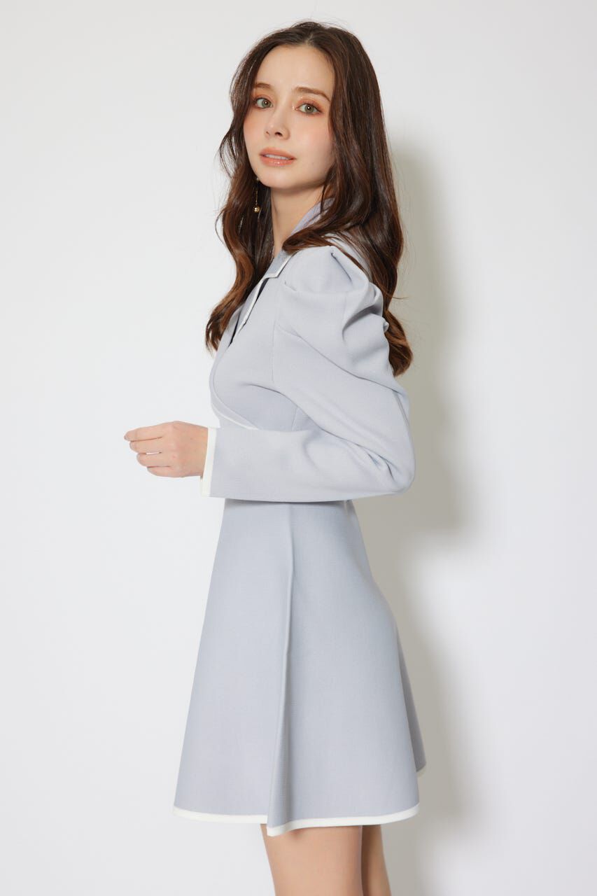 rienda「テーラードカラーミニフレアニットワンピース」|ワンピース|