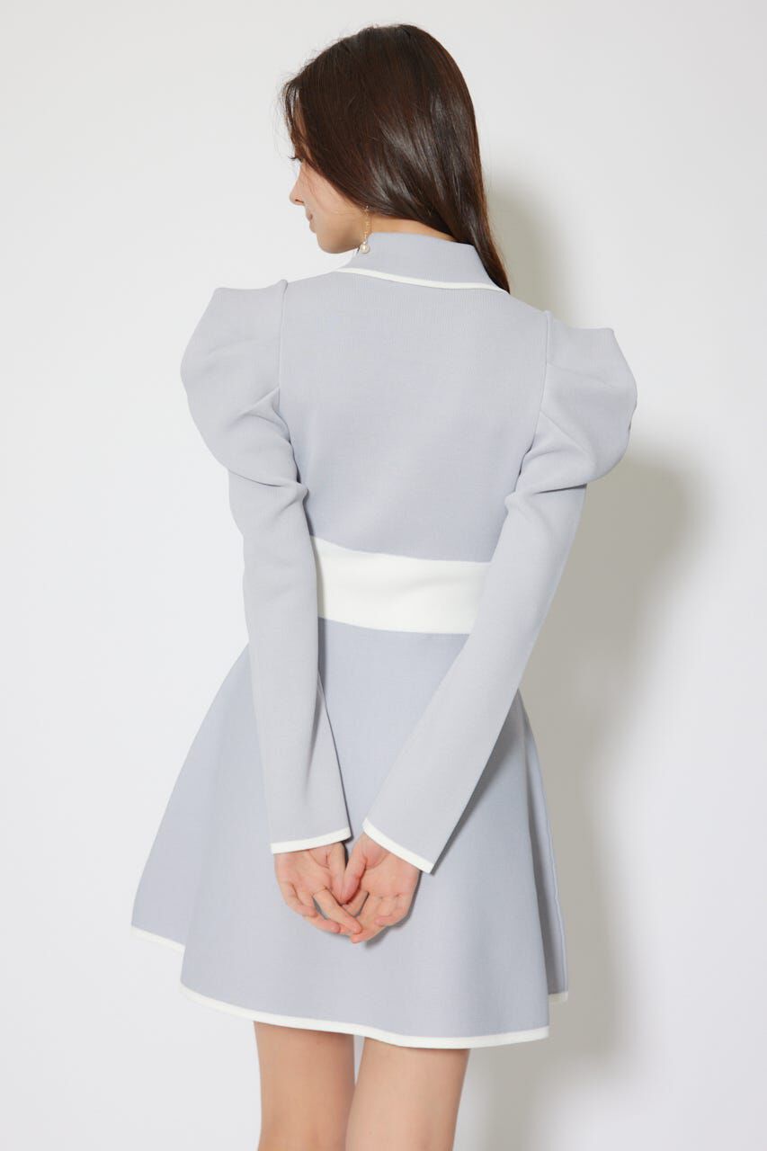 rienda「テーラードカラーミニフレアニットワンピース」|ワンピース|